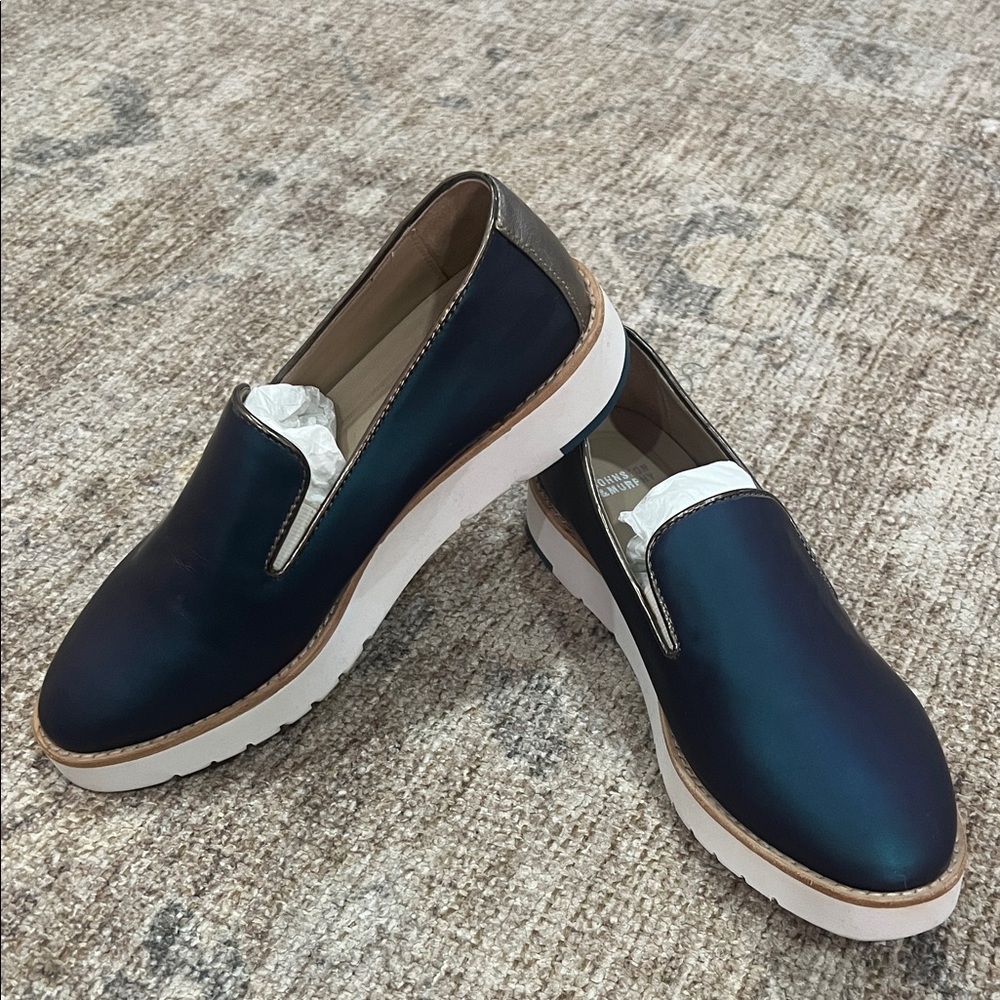Johnston & Murphy Iridescent Blue Loafers